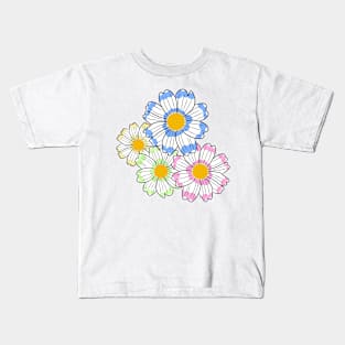 cosmosflower blossom flowerpattern floral Kids T-Shirt